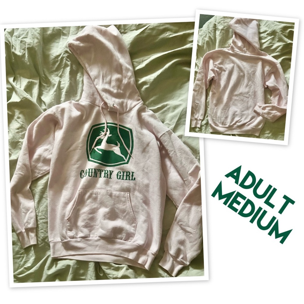 Country Girl Pink Hoodie - Adult Medium